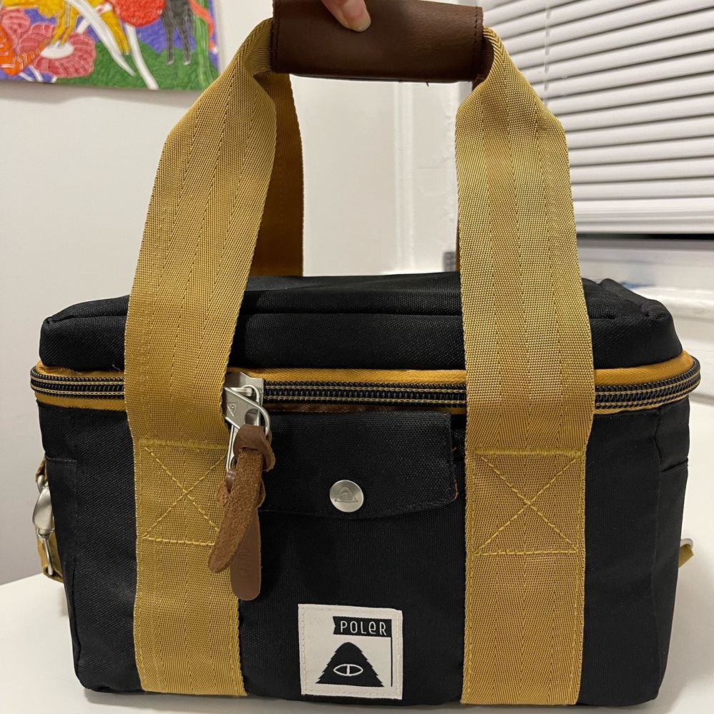 Poler Black and Brown Duffel Bag